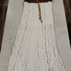 VENUS White and Brown Skirt